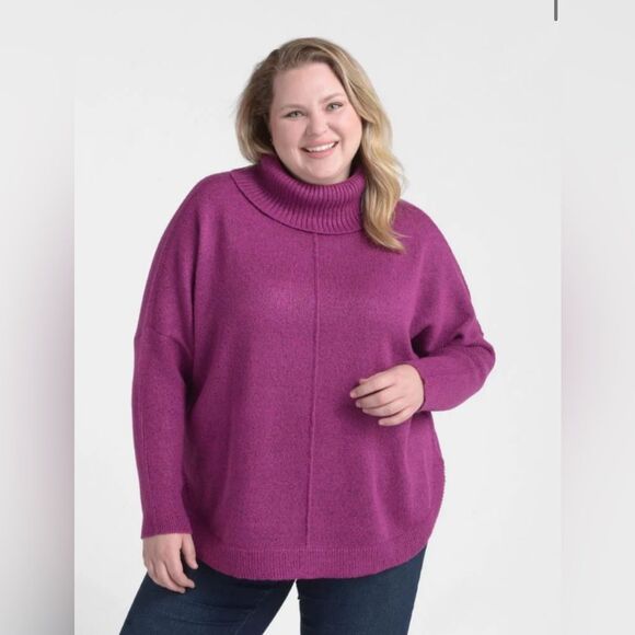 NWT Christopher & Banks Cowl Neck Dolman Sleeve Sweater - Picture 1 of 4
